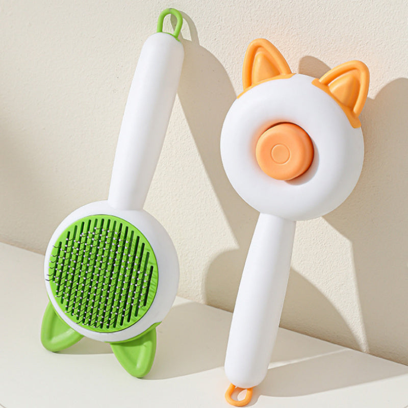 Self-Cleaning Pet Brush – Groom & De-Shed Easily - EzPets Shop