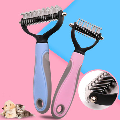 Dual-Sided Grooming Brush – Tackle Shedding with Ease - EzPets Shop