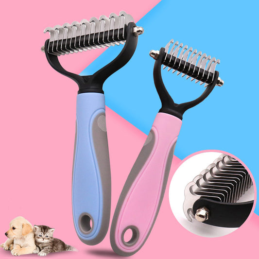 Dual-Sided Grooming Brush – Tackle Shedding with Ease - EzPets Shop