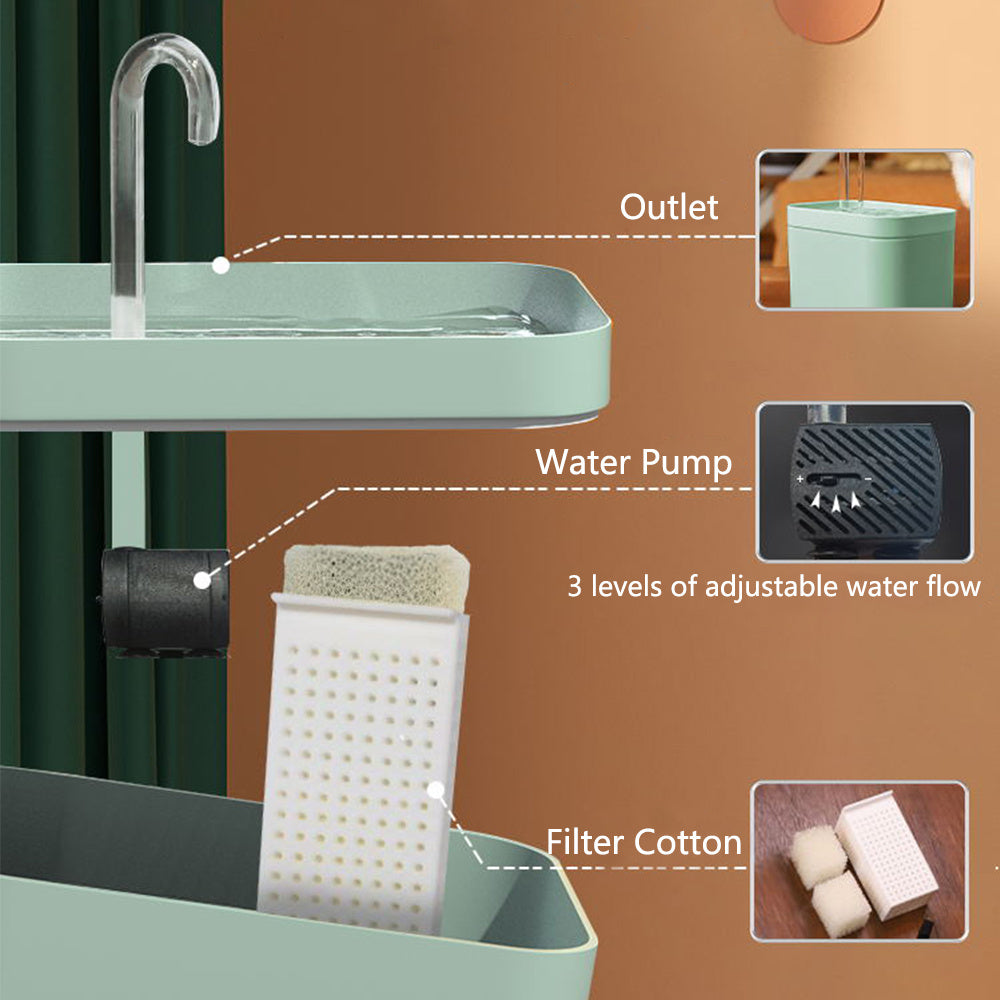Silent Auto Cat Fountain with Filter - EzPets Shop
