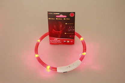 USB Rechargeable Pet Collar – Flashing Night Light - EzPets Shop