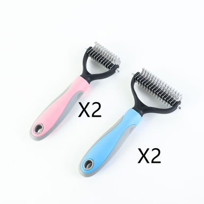 Dual-Sided Grooming Brush – Tackle Shedding with Ease - EzPets Shop