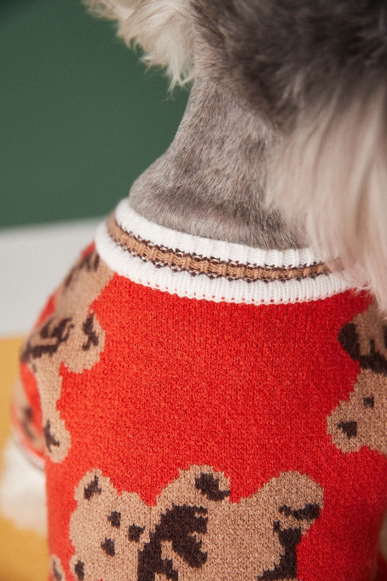 Preppy Pet Sweater – Warm V-Neck Striped Style - EzPets Shop