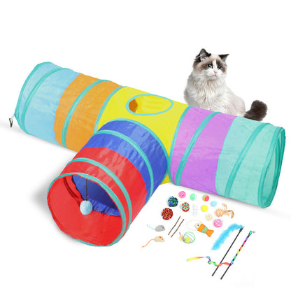 Foldable Cat Tunnel Toy – Fun & Cozy Hideaway! - EzPets Shop