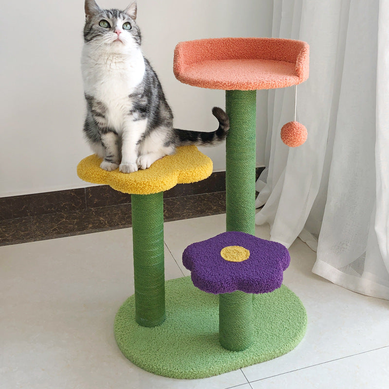 All-in-One Cat Tower – Climb, Scratch, Play - EzPets Shop