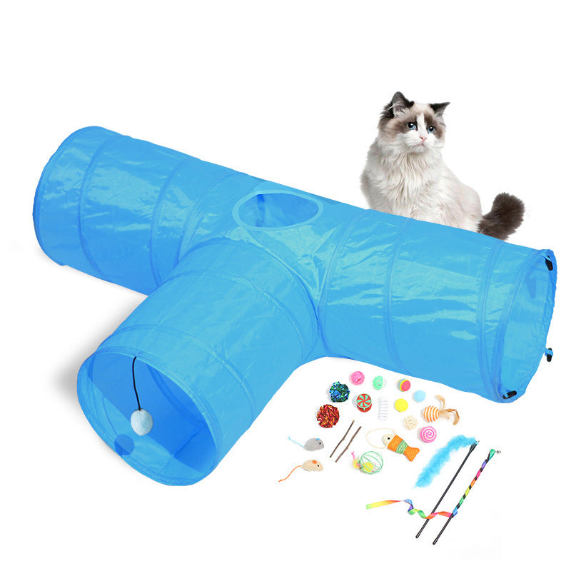 Foldable Cat Tunnel Toy – Fun & Cozy Hideaway! - EzPets Shop