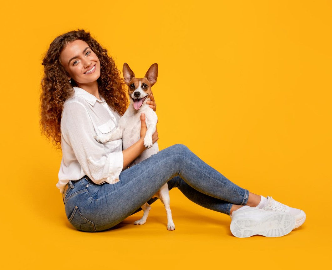 Pet with owner