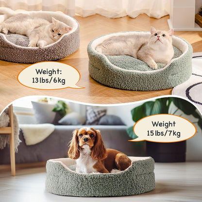 Cozy Round Pet Bed – Plush Orthopedic Comfort for Cats & Small Dogs - EzPets Shop