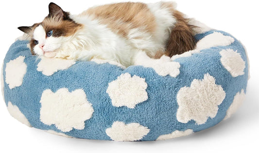 Cozy Donut Cat Bed with Anti-Slip Bottom & Plush Lining - EzPets Shop