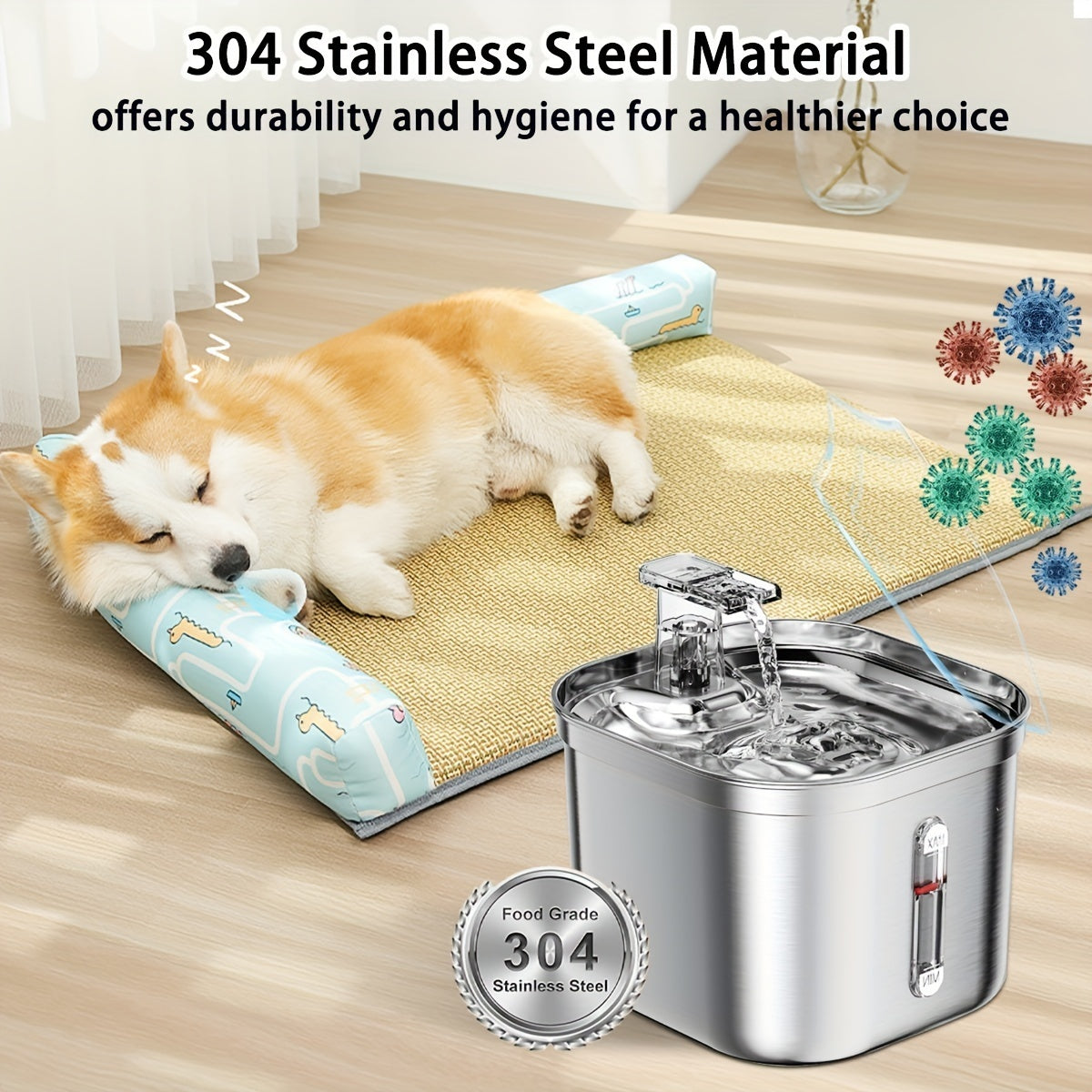 Stainless Steel Water Fountain for Pets - EzPets Shop