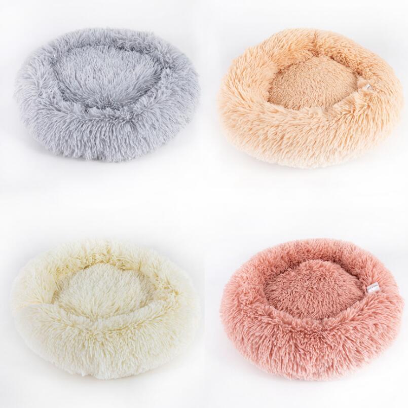 Small Dog Round Bed – Soft Plush Puppy Nest - EzPets Shop