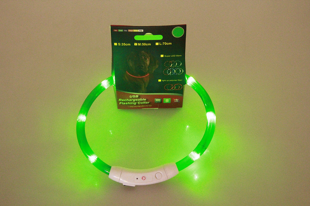 USB Rechargeable Pet Collar – Flashing Night Light - EzPets Shop