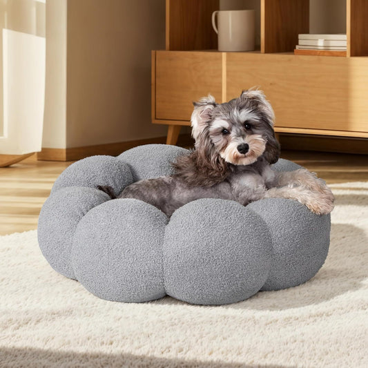Calming Donut Bed – Sherpa Plush for Cats & Dogs - EzPets Shop