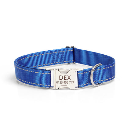 Reflective Nylon Dog Collar – Safe Walks, Day & Night - EzPets Shop