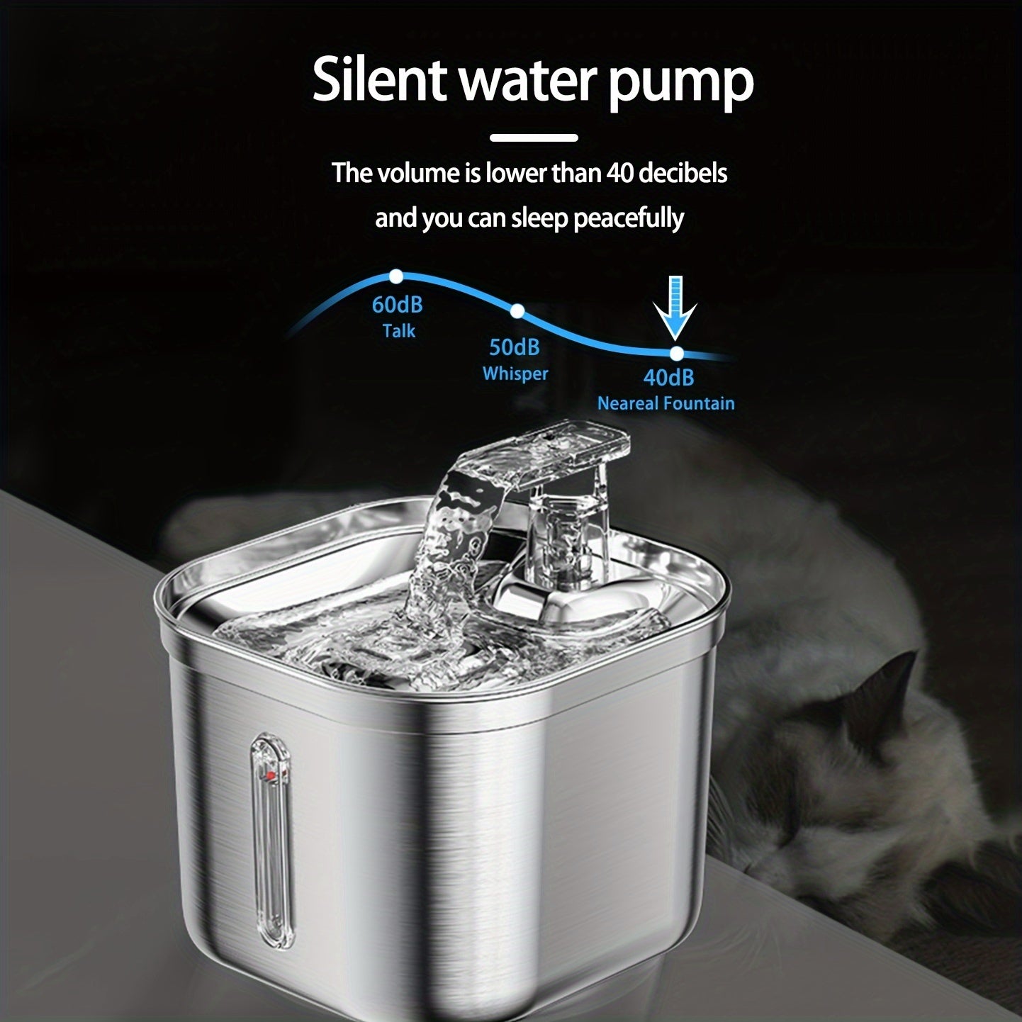 Stainless Steel Water Fountain for Pets - EzPets Shop