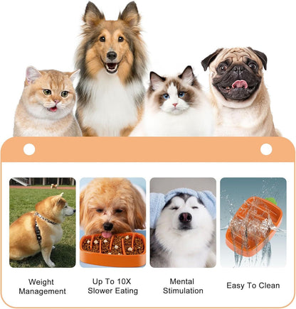 Cute Carrot Dog Bowl for Slow Feeding - EzPets Shop