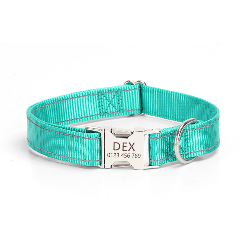Reflective Nylon Dog Collar – Safe Walks, Day & Night - EzPets Shop