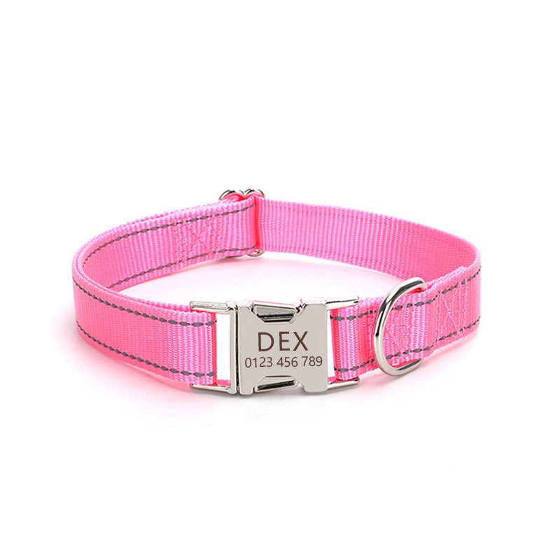 Reflective Nylon Dog Collar – Safe Walks, Day & Night - EzPets Shop
