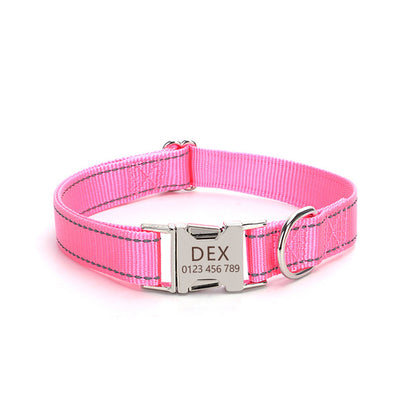 Reflective Nylon Dog Collar – Safe Walks, Day & Night - EzPets Shop