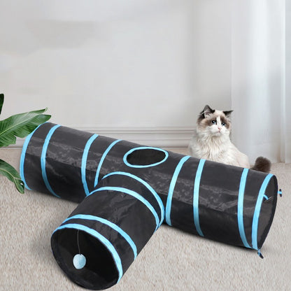 Foldable Cat Tunnel Toy – Fun & Cozy Hideaway! - EzPets Shop