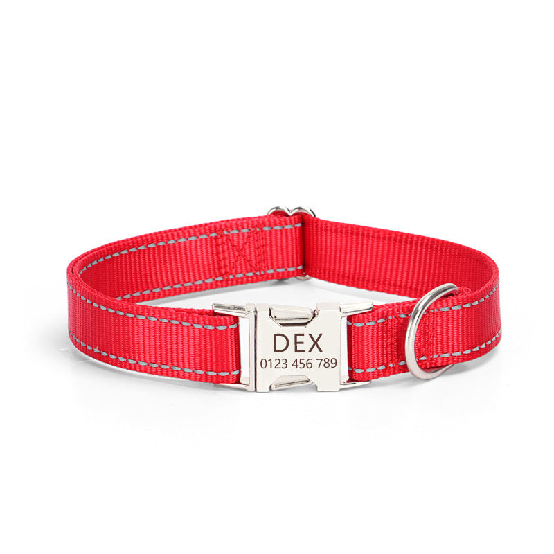 Reflective Nylon Dog Collar – Safe Walks, Day & Night - EzPets Shop