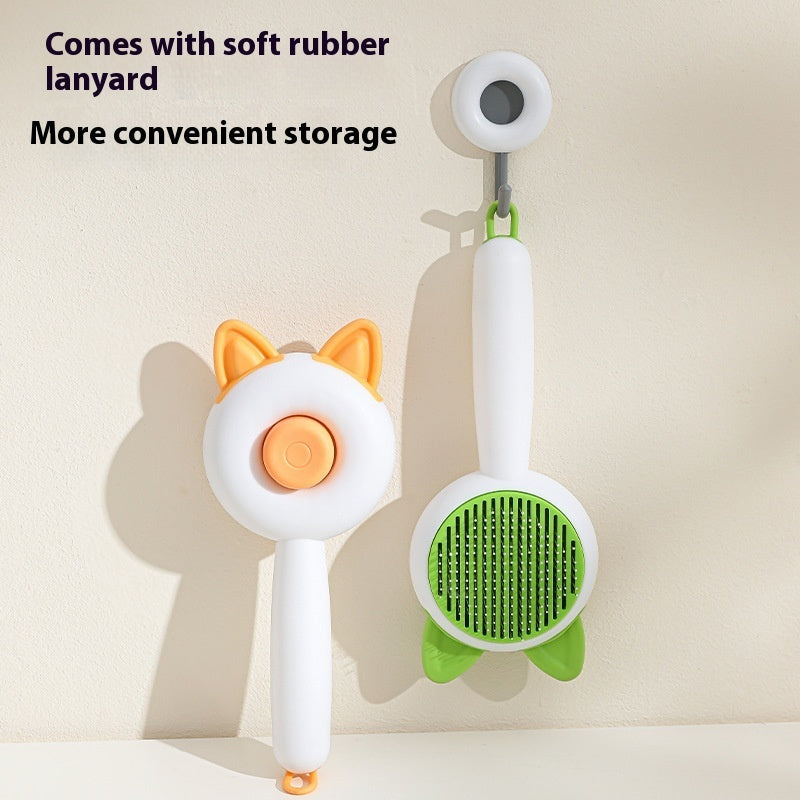 Self-Cleaning Pet Brush – Groom & De-Shed Easily - EzPets Shop