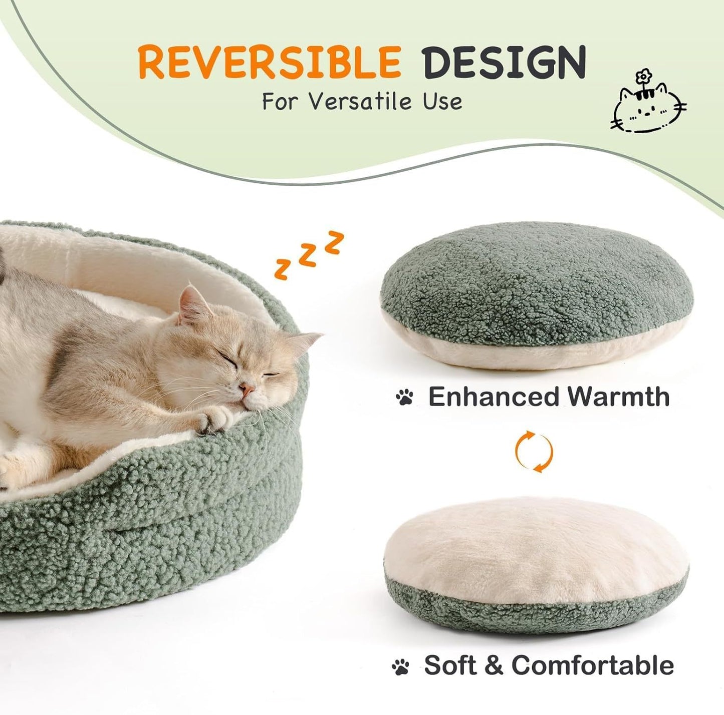 Cozy Round Pet Bed – Plush Orthopedic Comfort for Cats & Small Dogs - EzPets Shop