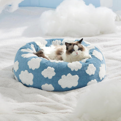 Cozy Donut Cat Bed with Anti-Slip Bottom & Plush Lining - EzPets Shop