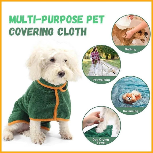 Microfiber Pet Bathrobe – Super Absorbent Coat - EzPets Shop