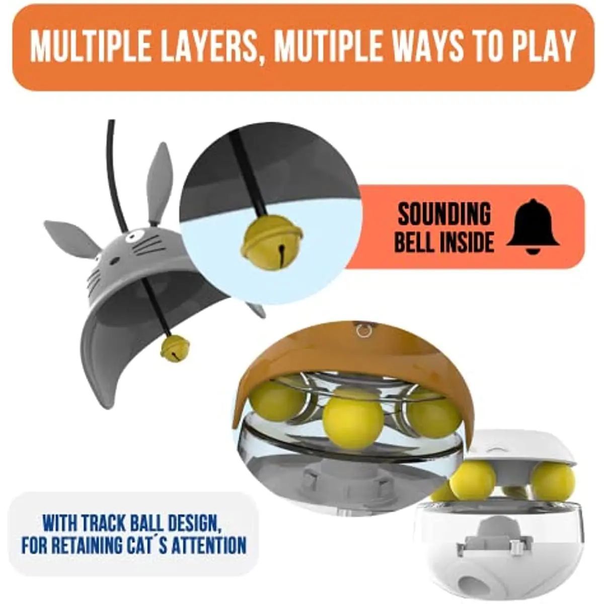 Cat Tower Feeder – With Bell & Dispenser - EzPets Shop