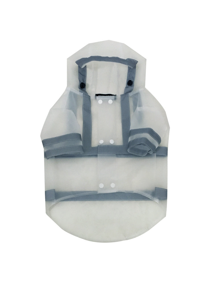 Reflective Dog Raincoat – Clear & Cute - EzPets Shop