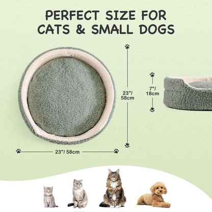 Cozy Round Pet Bed – Plush Orthopedic Comfort for Cats & Small Dogs - EzPets Shop
