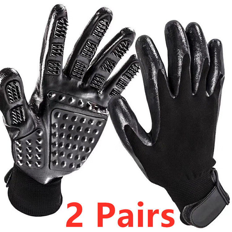 Soft Rubber Grooming Glove – Perfect for Cats & Dogs - EzPets Shop