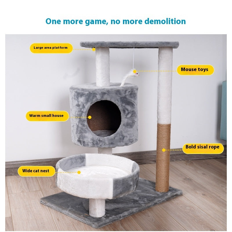 Lepet 3-in-1 Cat Tree, Nest & Scratcher - EzPets Shop