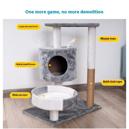 Lepet 3-in-1 Cat Tree, Nest & Scratcher - EzPets Shop
